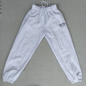Boohoo Sweatpants Women M Gray DSGN Studio Sports Club Joggers Heathered Graphic